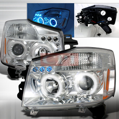 NISSAN 2004-2006 NISSAN TITAN PROJECTOR HEAD LAMPS/ HEADLIGHTS 1 SET RH&LH   2004,2005,2006