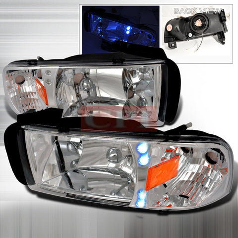 DODGE 94-01 DODGE RAM - CHROME 1PC LED HEAD LIGHTS/ LAMPS - RS   1 SET RH & LH 1994,1995,1996,1997,1998,1999,2000,2001