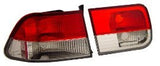 Honda Civic 96-00 2 Dr Tail Lamps / Lights Red/Crystal Euro Performance