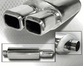 Universal Remus Style Dual Tip Muffler 3.0 Outlet 2.5 Inlet PERFORMANCE