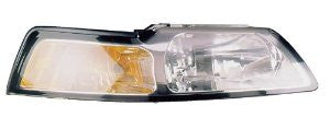 Ford Mustang 99-00 W/Chrome Bezel Headlight  Rh Head Lamp Passenger Side Rh