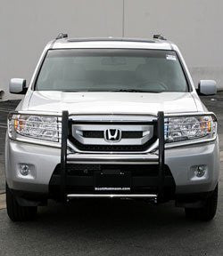 Honda Ridgeline 06-09 Honda Ridgeline One Piece Grill/Brush Guard Stainless Grille Guards & Bull Bars Stainless Products   2006,2007,2008,2009