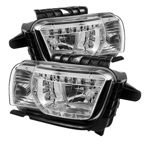 Chevy Camaro 10-12 DRL LED Crystal Headlights - Chrome