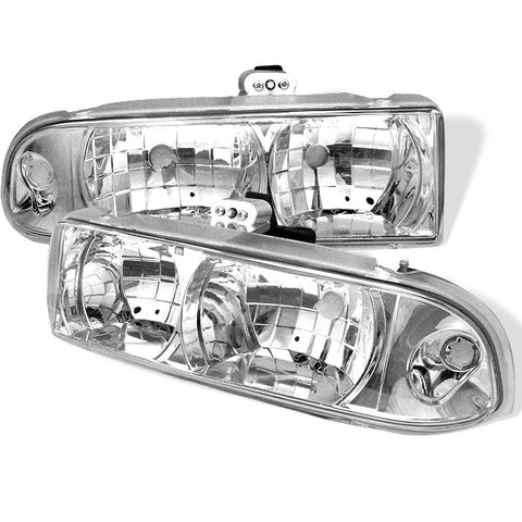 Chevy S10 98-04 / Chevy Blazer 98-05 Crystal Headlights - Chrome