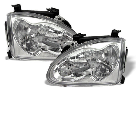 Honda Del Sol 93-97 Crystal Headlights - Chrome