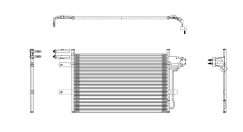 Ford 08-10 Ford Taurus/Mercury Sable W/ Toc 6Mm Ac Condenser (Pfc) (1) Pc Replacement 2008,2009,2010