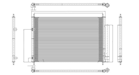 Toyota 09-10 Toyota Corolla/ Matrix W/ R/D 5Mm Ac Condenser (Pfc) (1) Pc Replacement 2009,2010