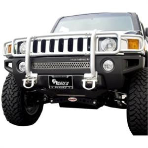 Hummer H3 2009 Gmc H3T One Piece Grill/Brush Guard Stainless Grille Guards & Bull Bars Stainless Products Performance 2009
