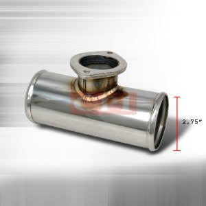 Universal Chrome Blow Off Adaptor Flange Pipe 2.75 Inch