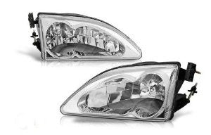 94-98 ford mustang cobra head light - chrome/clear performance