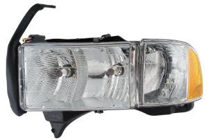 Dodge Pick Up(Old Style) 99-02 Headlight  &Park/Signal Marker(W/Sport Pkg) Head Lamp Passenger Side Rh