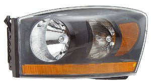 Dodge R-1500 Pu 06-07 (New Style) (W/Black Bezel) Headlight  Head Lamp Passenger Side Rh