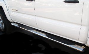 Ford Excursion 01-06 Ford Excursion Oval Tubes Stainless Nerf Bars & Tube Side Step Bars Stainless