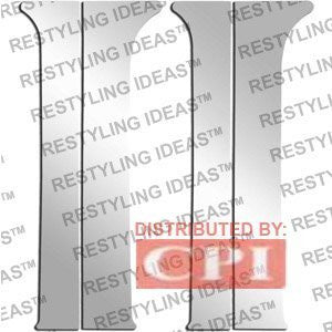 Chevrolet 2007-2008 Chevrolet Silverado Ext Cab 4Pcs Chrome Plated Stainless Steel Pillar Post Performance