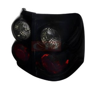 Ford 02-04 Ford Explorer Euro Tail Lights Glossy Black Housing With Smoke Lens