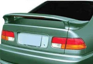 Honda 1996-2000 Civic 2D Custom 3-Pc Mid Wing Style W/Led Light Spoiler Performance-a