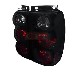 Ford 95-97 Ford Explorer Euro Tail Lights Glossy Black Housing With Smoke Lens