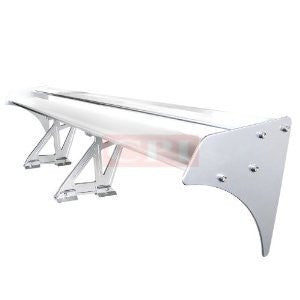 All All All 003 Style Double Deck Spoiler Silver Universal fit for flat surface trunk