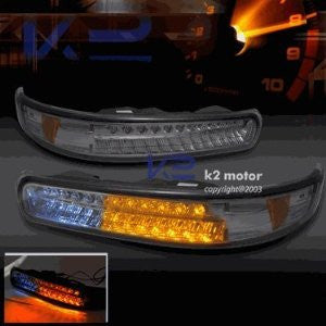 Chevrolet 1999-2002 Chevy Silverado Led Turn Signal/ Bumper Lights/ Lamps Euro Performance 1 Set Rh & Lh 1999,2000,2001,2002