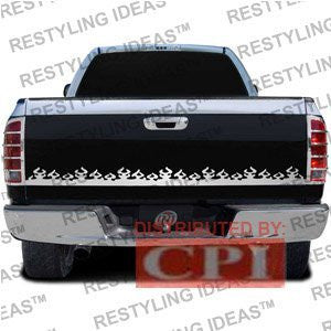 Ford 1999-2007 Ford Superduty "Flame" 63.5Inch Chrome Plated Stainless Steel Tailgate Accent/ Decal /Lettering Performance