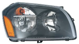 Dodge Magnum 05-07(2.7L,3.5L Eng) Headlight (Black Rim) Head Lamp Passenger Side Rh