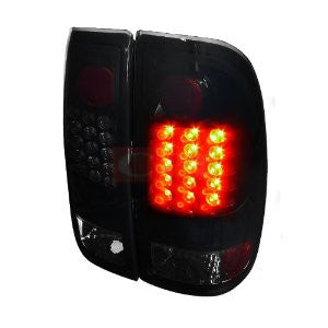 Ford 97-03 Ford F150 Led Tail Light Glossy Black Housing With Smoke Lens Styleside