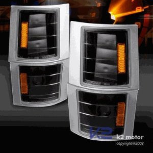 CHEVROLET/ CHEVY 94-98 CHEVY PICKUP - BLACK 4PC CORNER LIGHTS - PERFORMANCE 1 SET RH & LH 1994,1995,1996,1997,1998