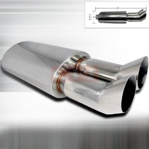 Universal Dual Dtm Muffler 2.5 Outlet 2.5 Inlet Performance-s