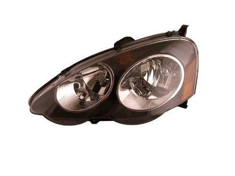 acura rsx 02-04 head lamps / lights black amber euro performance 1 set rh & lh