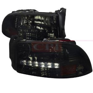 Dodge Dakota Smoked Headlight With Led