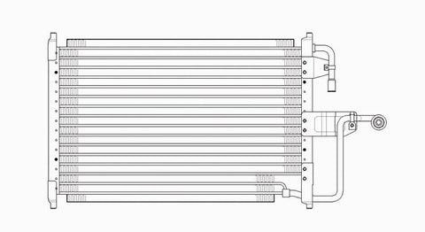 Ford 93-03 Ford Escort/Zx2 Cpe Ac Condenser (Serp) (1) Pc Replacement 1993, 1994,1995,1996,1997,1998,1999,2000,2001,2002,2003