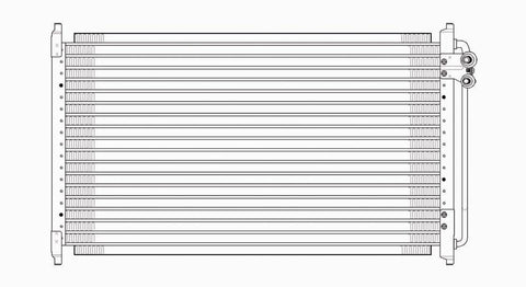 Ford 94-97 Ford T-Brd/Thunderbird / Mercury Cougar Ac Condenser (Serp) (1) Pc Replacement 1994,1995,1996,1997