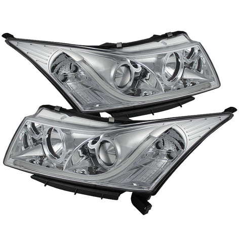 Chevy Cruze 11-13 Projector Headlights - Light Tube DRL - Chrome - High H1 (Included) - Low H7 (Included)