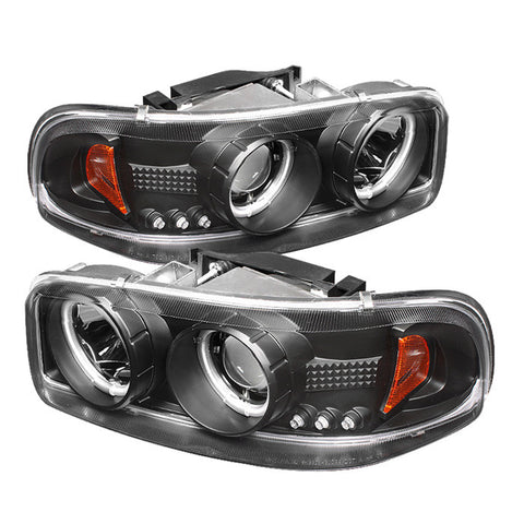 GMC Yukon Denali 01-06 Projector Headlights - CCFL Halo - LED ( Replaceable LEDs ) -m