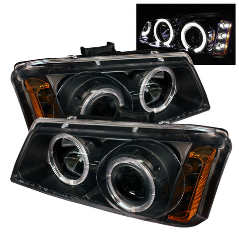 Chevy Avalanche 02-06 Projector Headlights - LED Halo - LED ( Replaceable LEDs ) -n