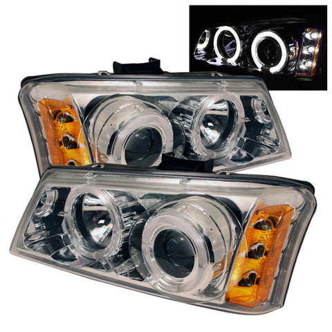 Chevy Avalanche 02-06 Projector Headlights - LED Halo - LED ( Replaceable LEDs ) -o