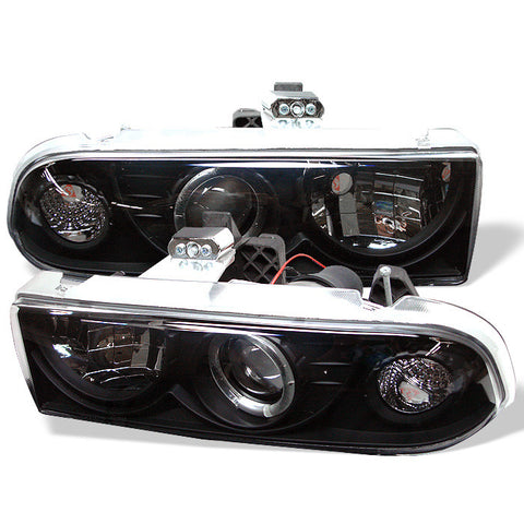 Chevy S10 98-04 / Chevy Blazer 98-05 Projector Headlights - LED Halo - Black - High 9005 (Not Included) - Low H1 (Included)