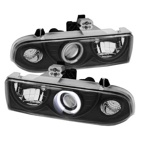 Chevy S10 98-04 / Chevy Blazer 98-05 Projector Headlights - CCFL Halo - Black - High 9005 (Not Included) - Low H1 (Included)