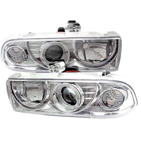 Chevy S10 98-04 / Chevy Blazer 98-05 Projector Headlights - LED Halo - Chrome - High 9005 (Not Included) - Low H1 (Included)