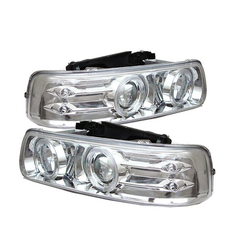 Chevy Tahoe 00-06 Projector Headlights - LED Halo - LED ( Replaceable LEDs ) -w