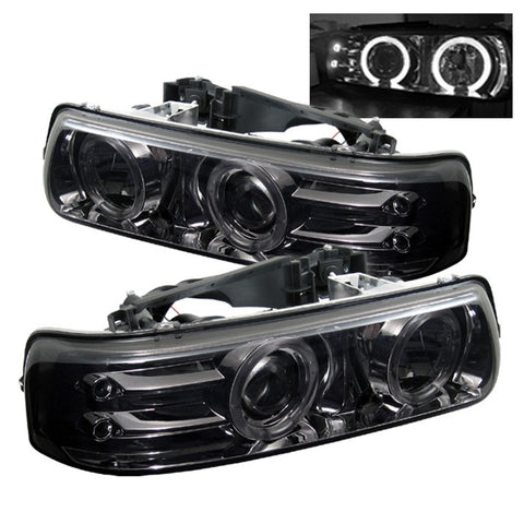 Chevy Tahoe 00-06 Projector Headlights - LED Halo - LED ( Replaceable LEDs ) -x