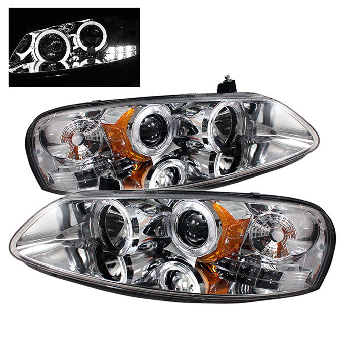 Dodge Stratus 01-06 4Dr Projector Headlights - LED Halo - LED