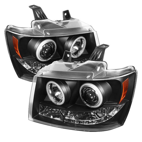 Avalanche 07-13 Projector Headlights - CCFL Halo - LED ( Replaceable LEDs ) -y