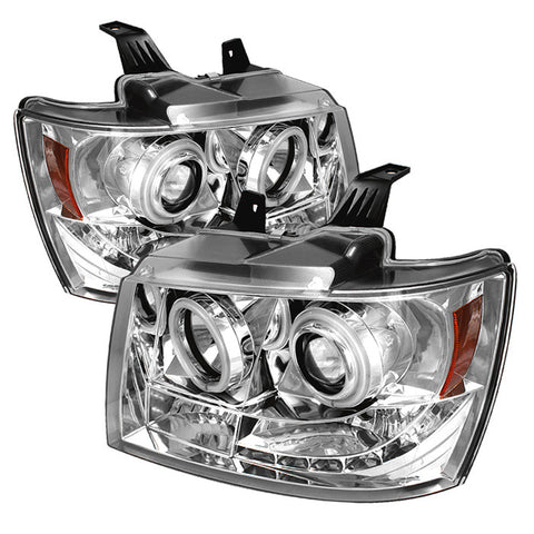 Avalanche 07-13 Projector Headlights - CCFL Halo - LED ( Replaceable LEDs )-z