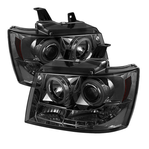 Avalanche 07-13 Projector Headlights - CCFL Halo - LED ( Replaceable LEDs ) -a