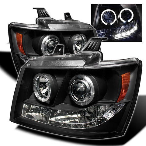 Avalanche 07-13 Projector Headlights - LED Halo - LED ( Replaceable LEDs ) -b