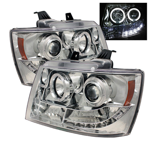 Avalanche 07-13 Projector Headlights - LED Halo - LED ( Replaceable LEDs ) -c