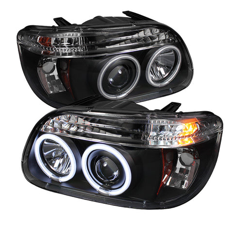 Ford Explorer 95-01 1PC Projector Headlights - CCFL Halo - Black - High H1 (Included) - Low H1 (Included)