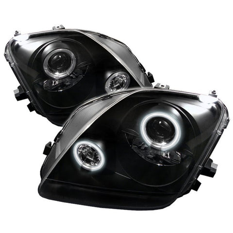 Honda Prelude 97-01 Projector Headlights - CCFL Halo - Black - High H1 (Included) - Low H1 (Included)