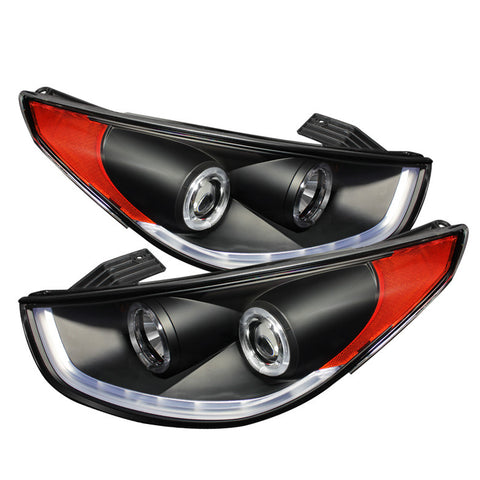 Hyundai Tucson 10-12 Projector Headlights - DRL - Black - High H1 (Included) - Low H7 (Included)